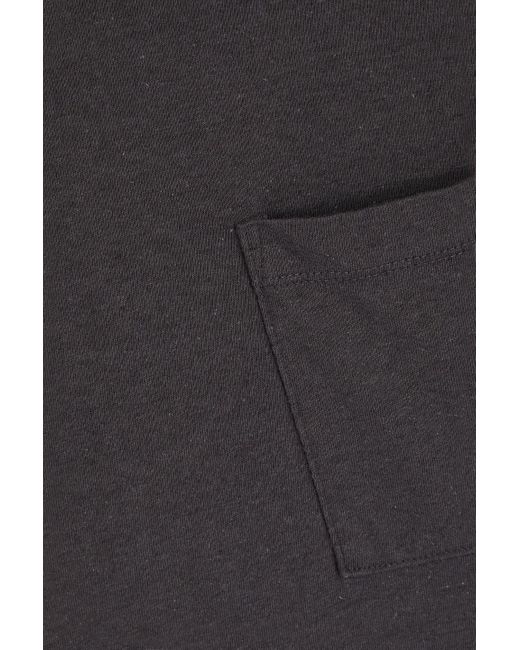 James Perse Black Cotton And Linen-blend Jersey T-shirt for men