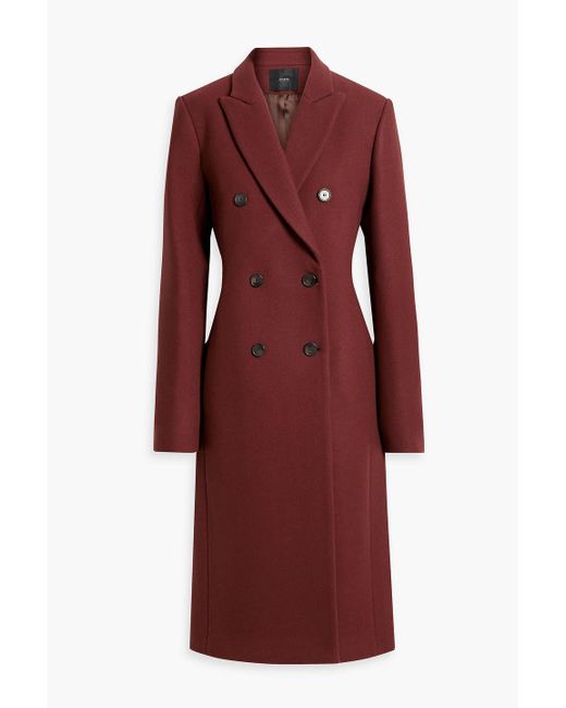 Joseph Red Camia Double-breasted Wool-blend Twill Coat
