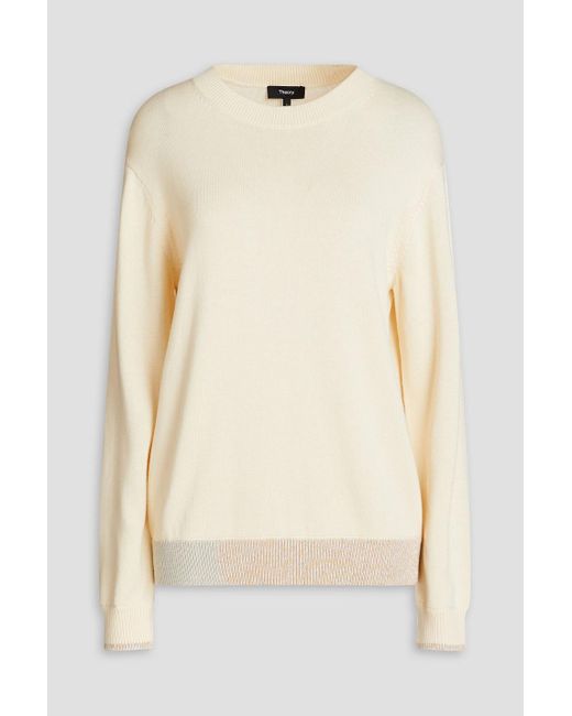 Theory Natural Cotton-blend Sweater