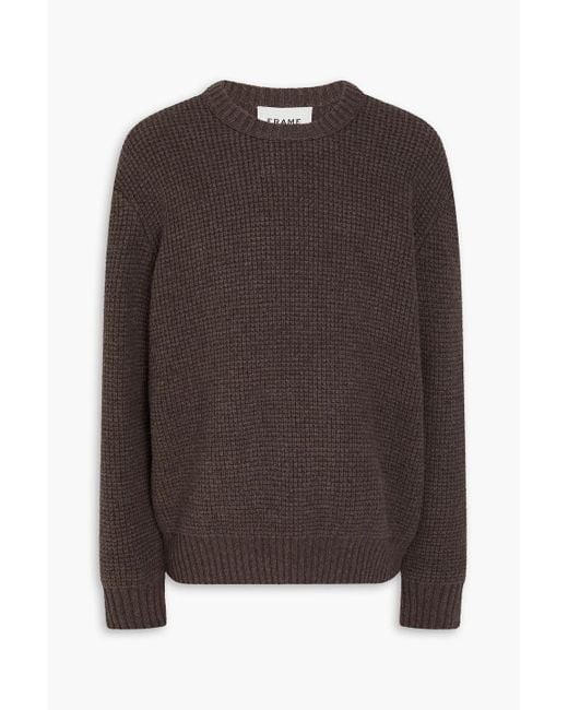 FRAME Brown Waffle-knit Wool Sweater for men