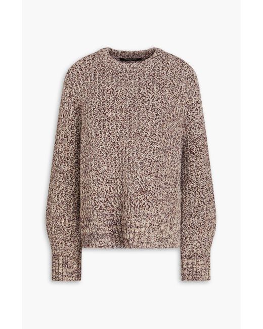 Mother Of Pearl Brown Marled Wool-blend Sweater