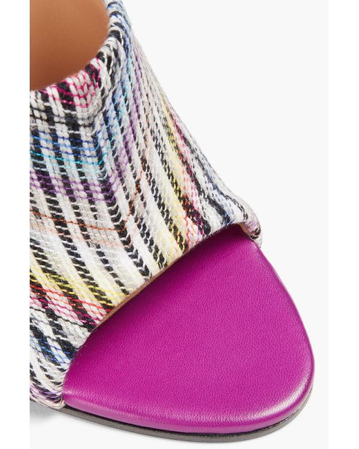Missoni Pink Crochet-knit Cotton-blend Mules