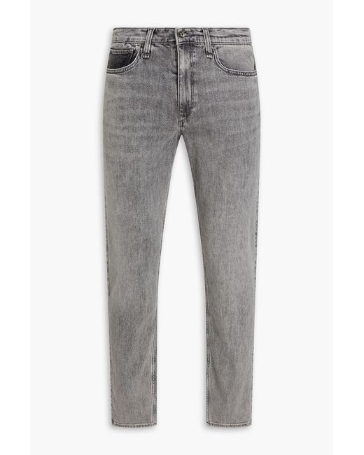 Rag & Bone Gray Slim-Fit Faded Denim Jeans for men