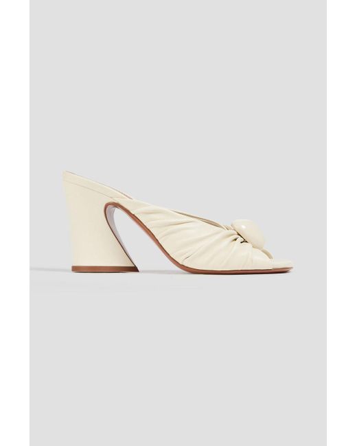 Zimmermann White Embellished Leather Mules