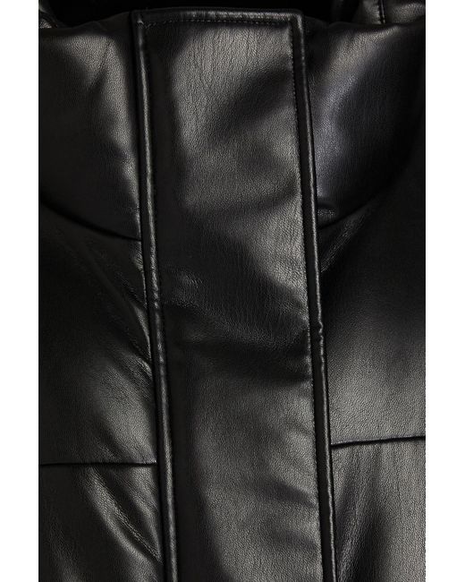 Stand Studio Black Quilted Faux Leather Jacket