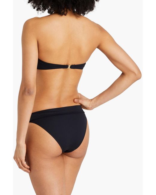 Melissa Odabash Black Positano halbhohes bikini-höschen