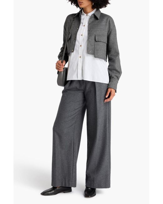 Brunello Cucinelli Gray Wool-Felt Jacket