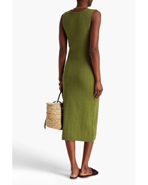 Giuliva Heritage Green Eva Cotton Midi Dress