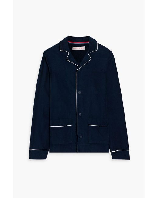 Orlebar Brown Gowder Cotton-terry Shirt in Blue for Men | Lyst UK