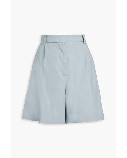 Joseph Blue Walden Linen-blend Twill Shorts