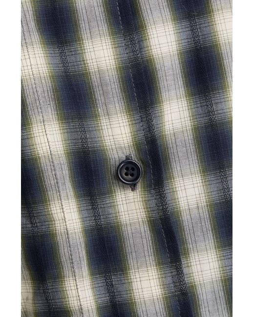 YMC Black Beva Checked Cotton Shirt