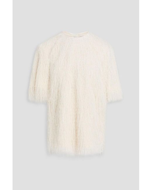 3.1 Phillip Lim White Fringed Crepe Top