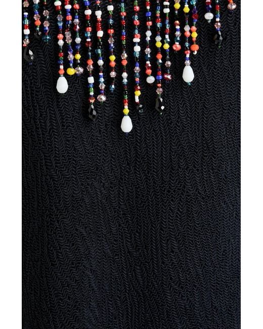 Christopher Kane Black Embellished Jersey Mini Dress