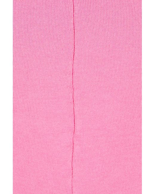 Joos Tricot Pink Cropped Open-Back Lyocell-Blend Top