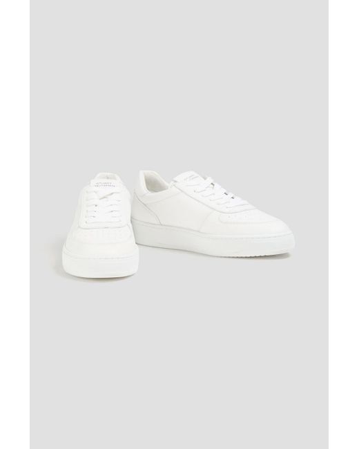 Stuart Weitzman White Sw Courtside Leather Sneakers