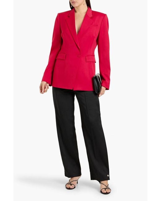 Another Tomorrow Pink Wool-Blend Blazer