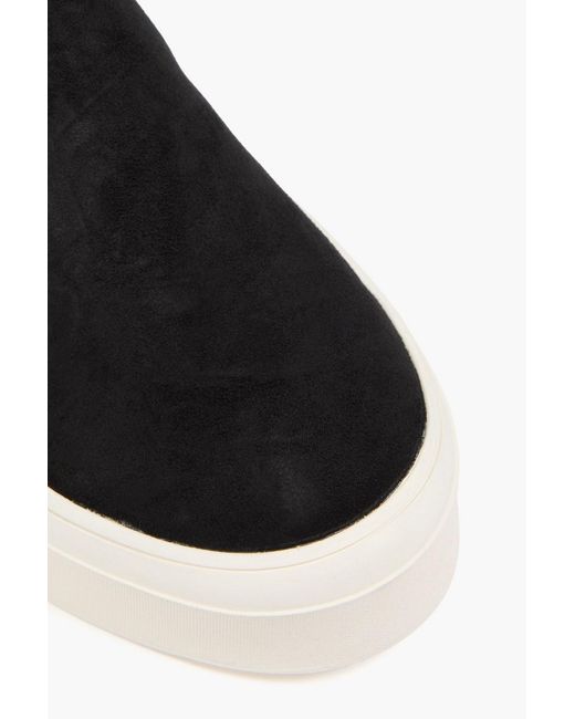 A.Emery Black August Suede Slip-On Sneakers