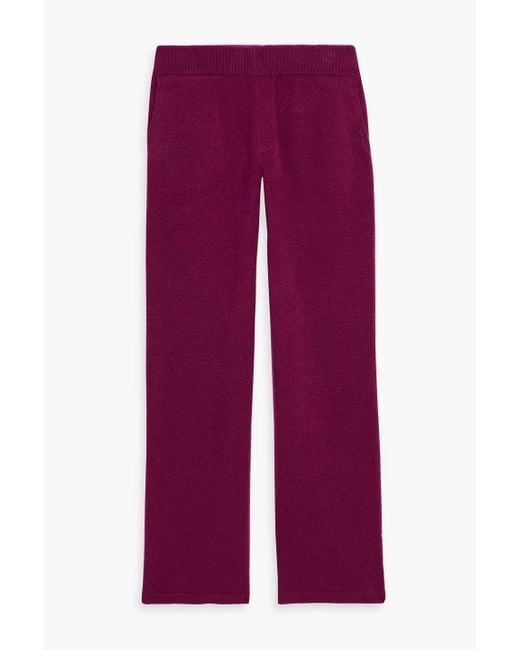 The Elder Statesman Purple Cashmere Sweatpants for men