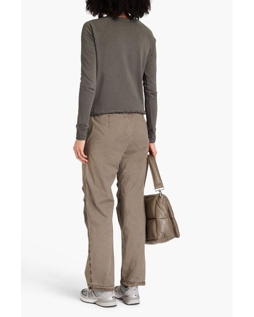 James Perse Gray French Cotton-terry Sweatshirt