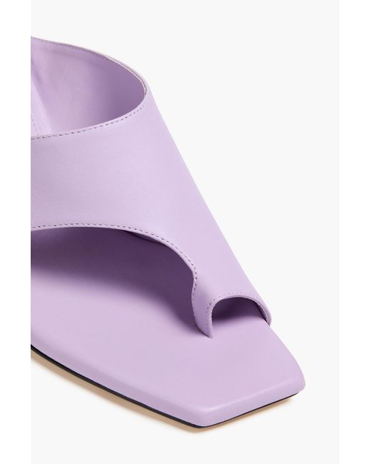 STUDIO AMELIA Purple Ida 70 Leather Mules