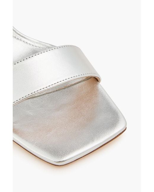 Aeyde White Fenna Leather Sandals