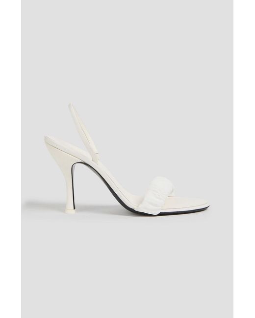 Neous White Alhena Woven Slingback Sandals