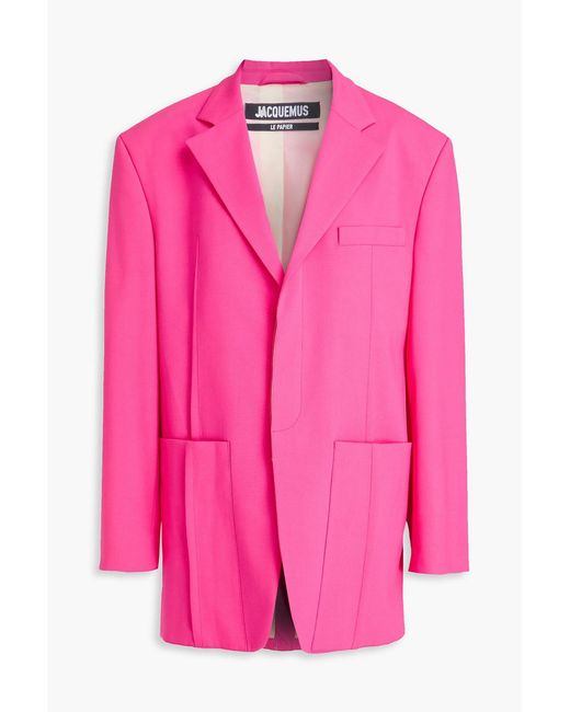 Jacquemus Pink Neon Wool-blend Blazer