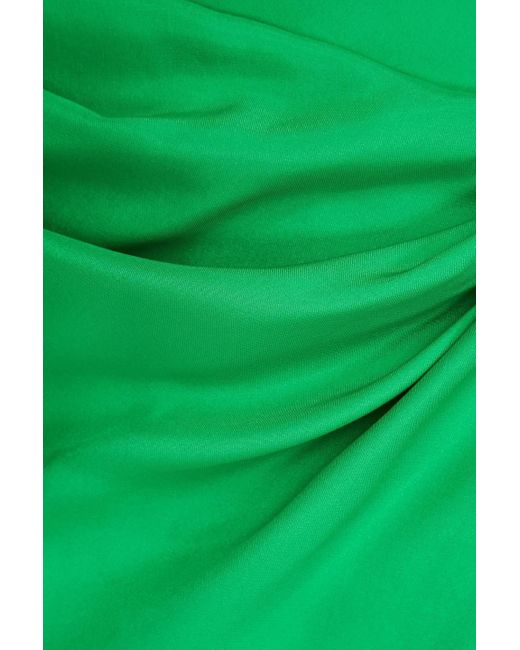 GAUGE81 Green Shiroi drapiertes maxikleid aus seiden-twill mit wickeleffekt