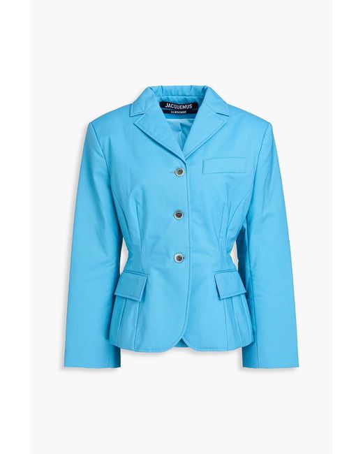 Jacquemus Blue Mouri Grain De Poudre Wool Blazer