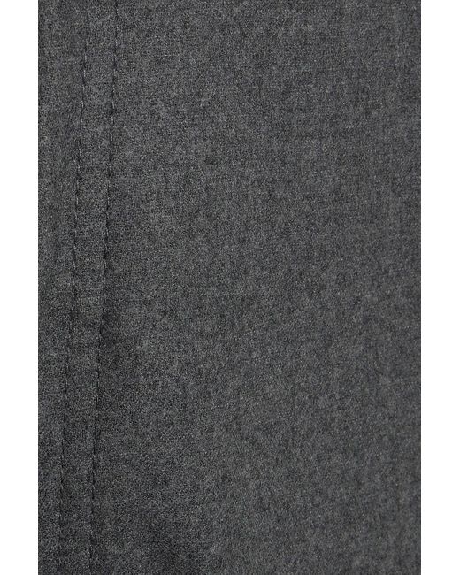 Zegna Gray Wool-Blend Flannel Pants for men