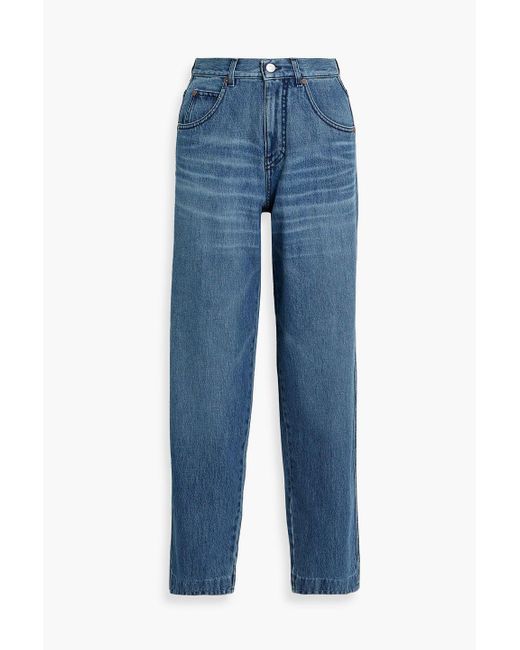 Victoria Beckham Denim Diana Faded High-rise Tapered Jeans in Blue | Lyst