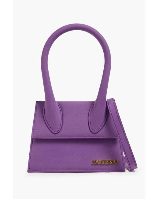 Jacquemus Purple Tote bag "le chiquito" aus leder