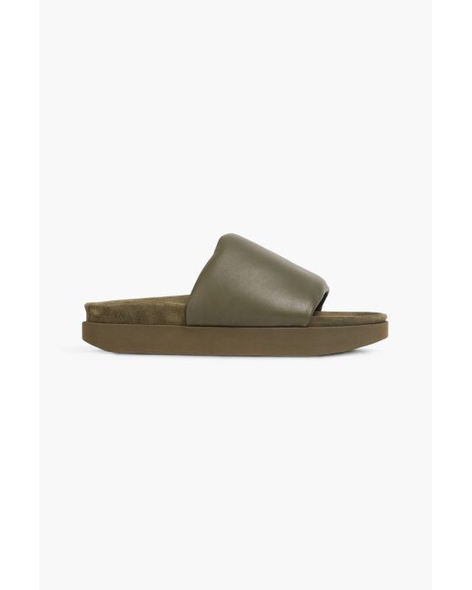 Zimmermann Green Padded Leather Slides