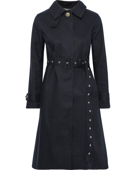 Mackintosh Bonded Cotton Trench Coat Black