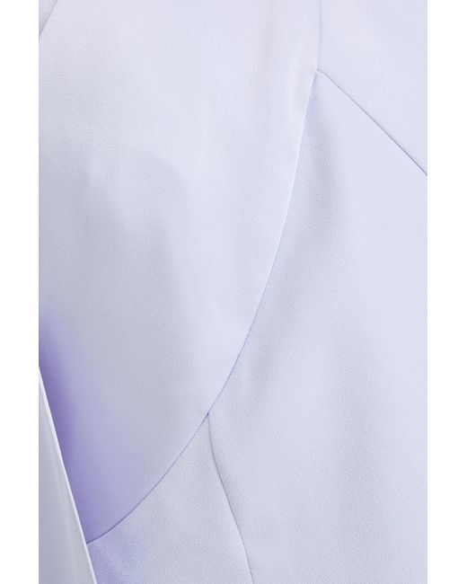 Safiyaa White Ayse Cape-Effect Crepe Gown