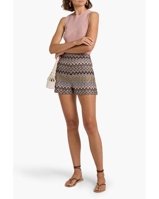 Missoni Pink Crochet-Knit Shorts