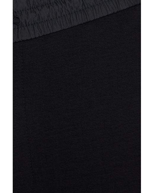 Emporio Armani Black Shell-trimmed Jersey Track Pants for men