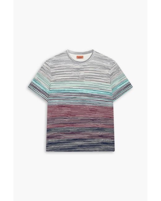 Missoni Gray Space-Dyed Cotton-Jersey T-Shirt for men