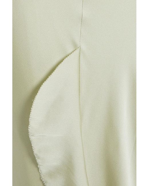 Nicholas White Kamila Ruffled Silk-blend Satin Gown