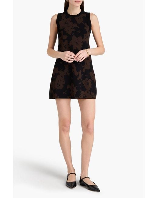 Jil Sander Black Jacquard-Knit Mini Dress