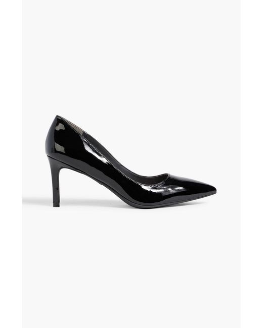 Stuart Weitzman Black Dancer 75 Patent-Leather Pumps