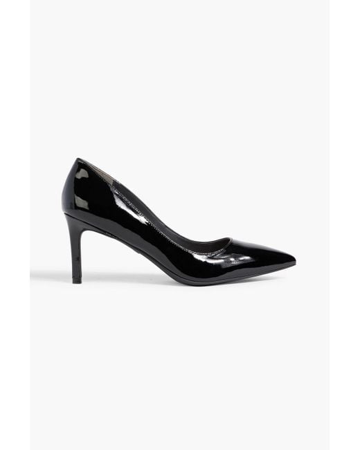 Stuart Weitzman Black Dancer 75 Patent-Leather Pumps
