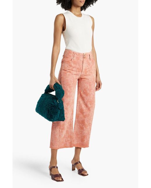 Ulla Johnson Pink Thea Cropped Acid-wash High-rise Straight-leg Jeans