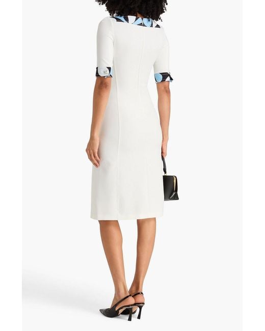 Emilio Pucci Black Printed Stretch-crepe Dress