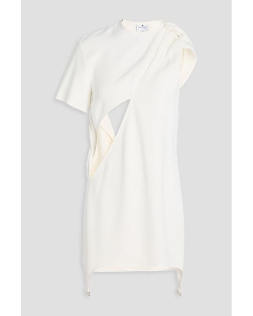 Courreges White Cutout Crepe Mini Dress