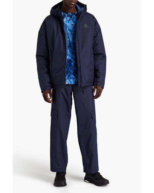 Adidas Originals Blue Traveer Shell Hooded Track Jacket for men