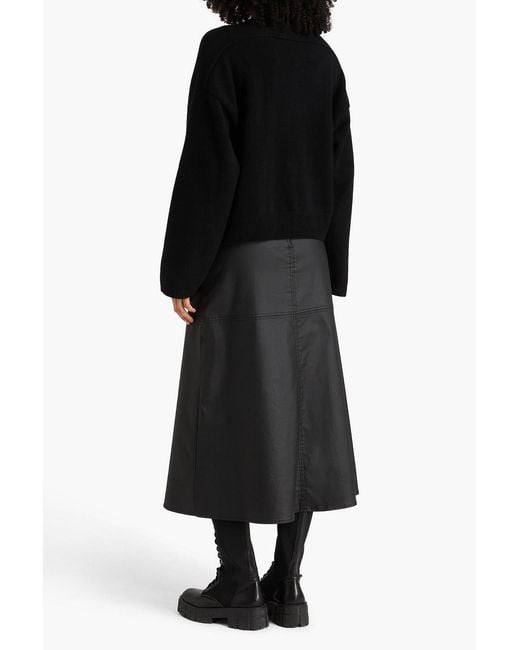 Loulou de Saison Black Bill Embellished Cashmere Sweater