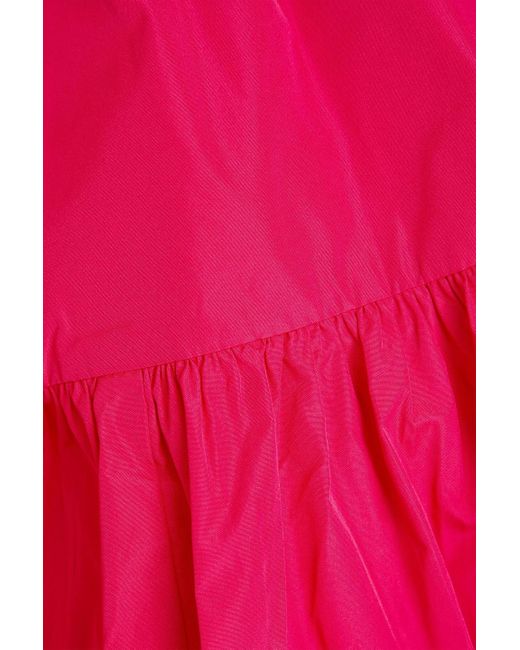 RED Valentino Pink Gathered Taffeta Mini Skirt