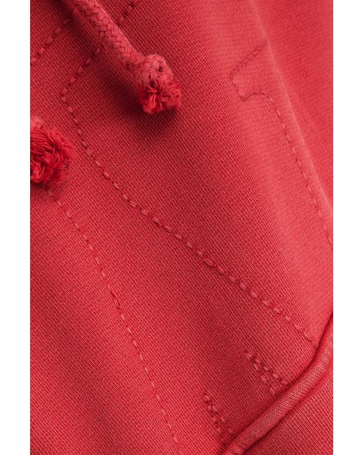 J.W. Anderson Red Hoodie aus baumwollfleece mit stickereien