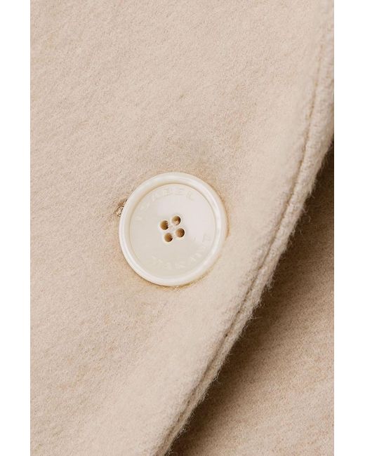 Isabel Marant Natural Efezia Brushed Wool-Blend Coat